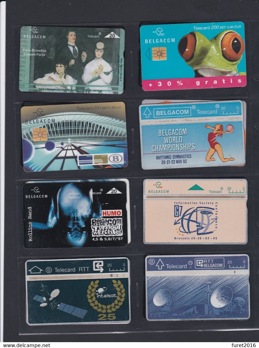 LOT  : 156 TELECARTES BELGIQUE RTT / BELGACOM  dans un classeur LINDNER TB