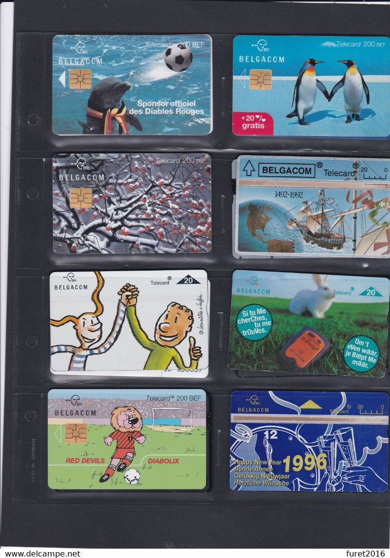 LOT  : 156 TELECARTES BELGIQUE RTT / BELGACOM  dans un classeur LINDNER TB