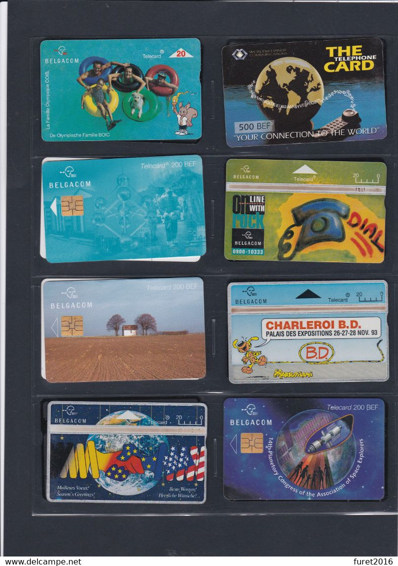 LOT  : 156 TELECARTES BELGIQUE RTT / BELGACOM  dans un classeur LINDNER TB