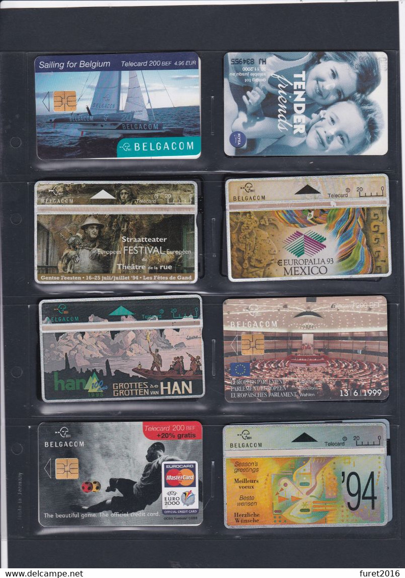 LOT  : 156 TELECARTES BELGIQUE RTT / BELGACOM  dans un classeur LINDNER TB