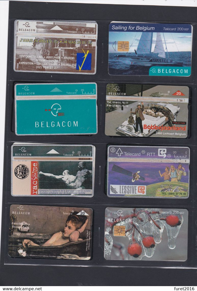 LOT  : 156 TELECARTES BELGIQUE RTT / BELGACOM  dans un classeur LINDNER TB