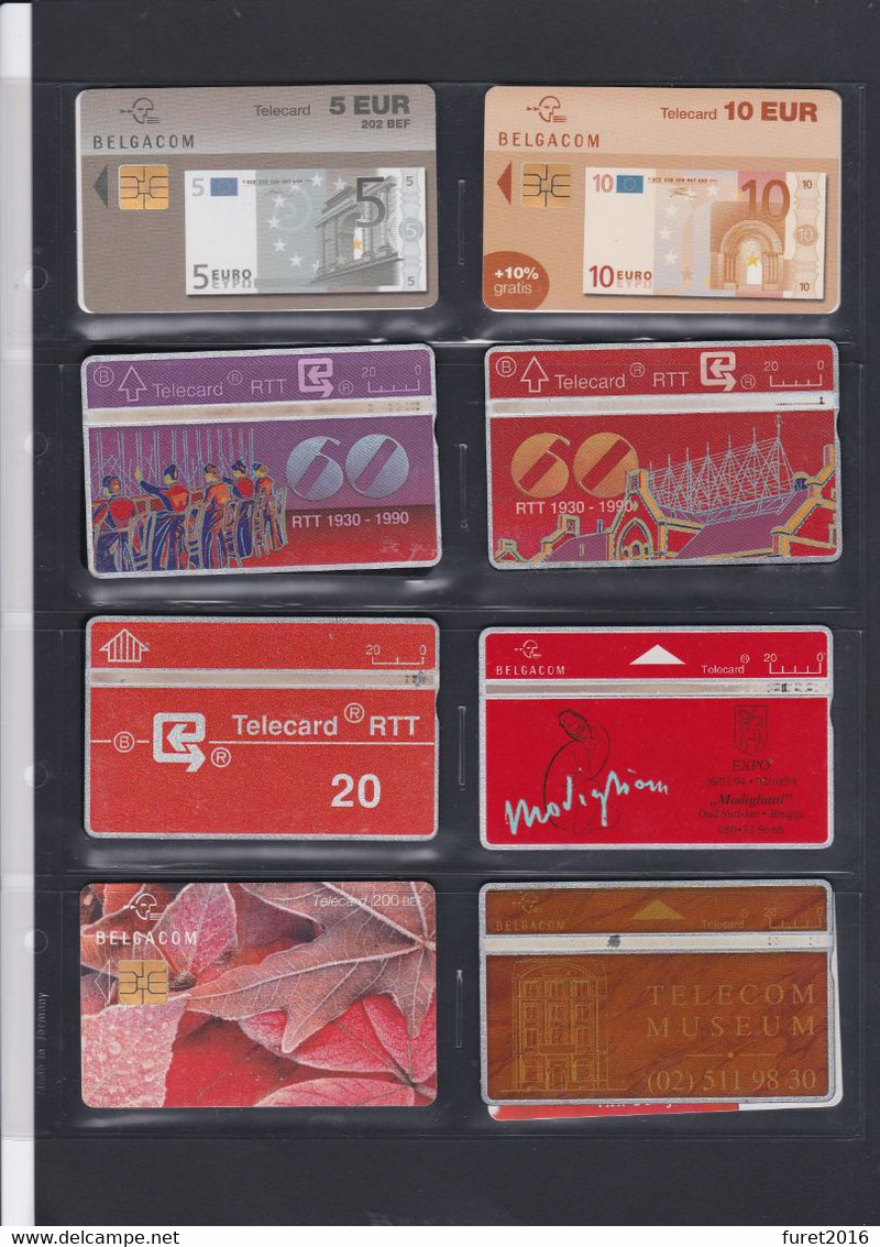 LOT  : 156 TELECARTES BELGIQUE RTT / BELGACOM  dans un classeur LINDNER TB