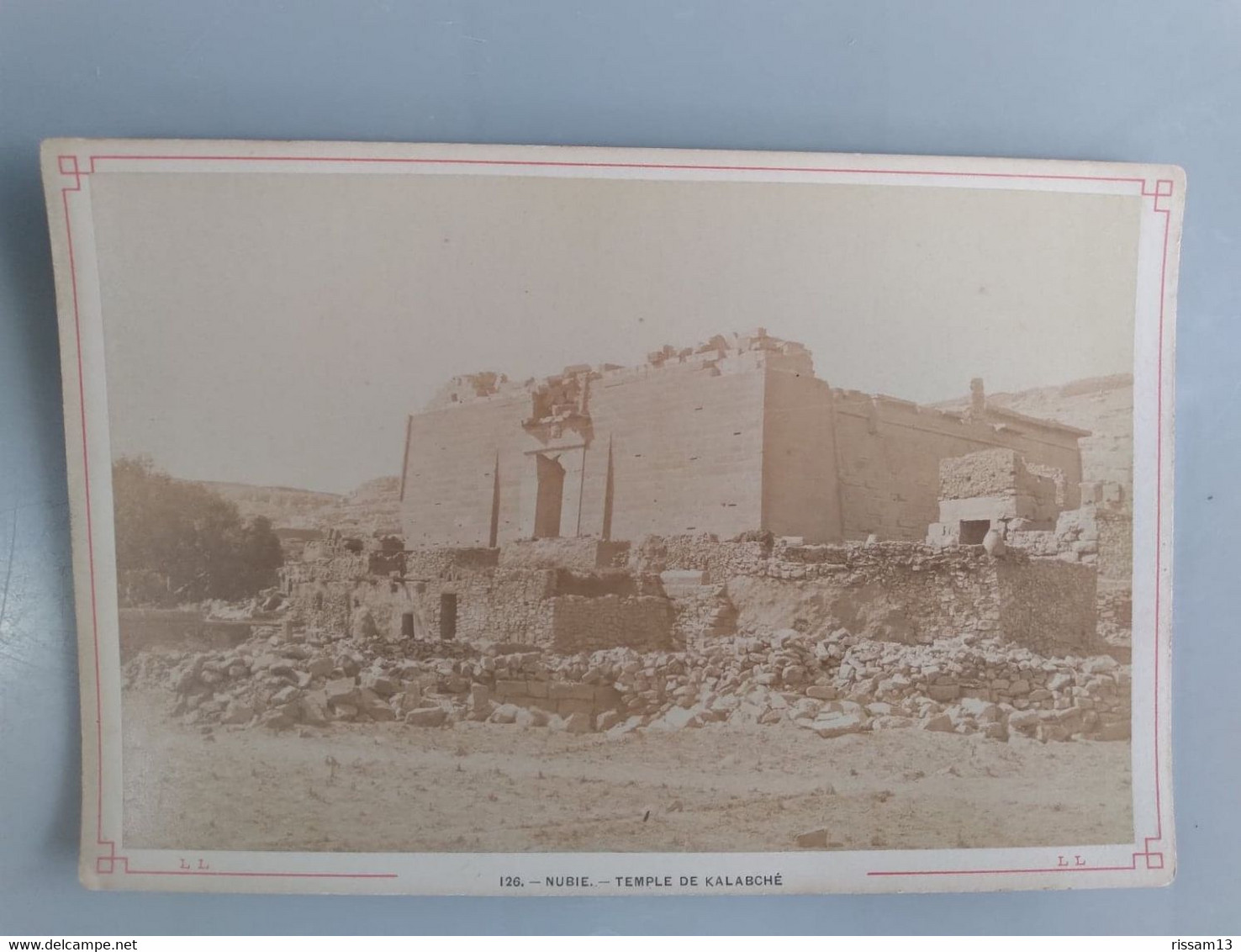 Photo Du Temple De Kalabché En Nubie (Egypte) 11cm X 16cm Signé Léon Et Lévy (LL) - Otros & Sin Clasificación