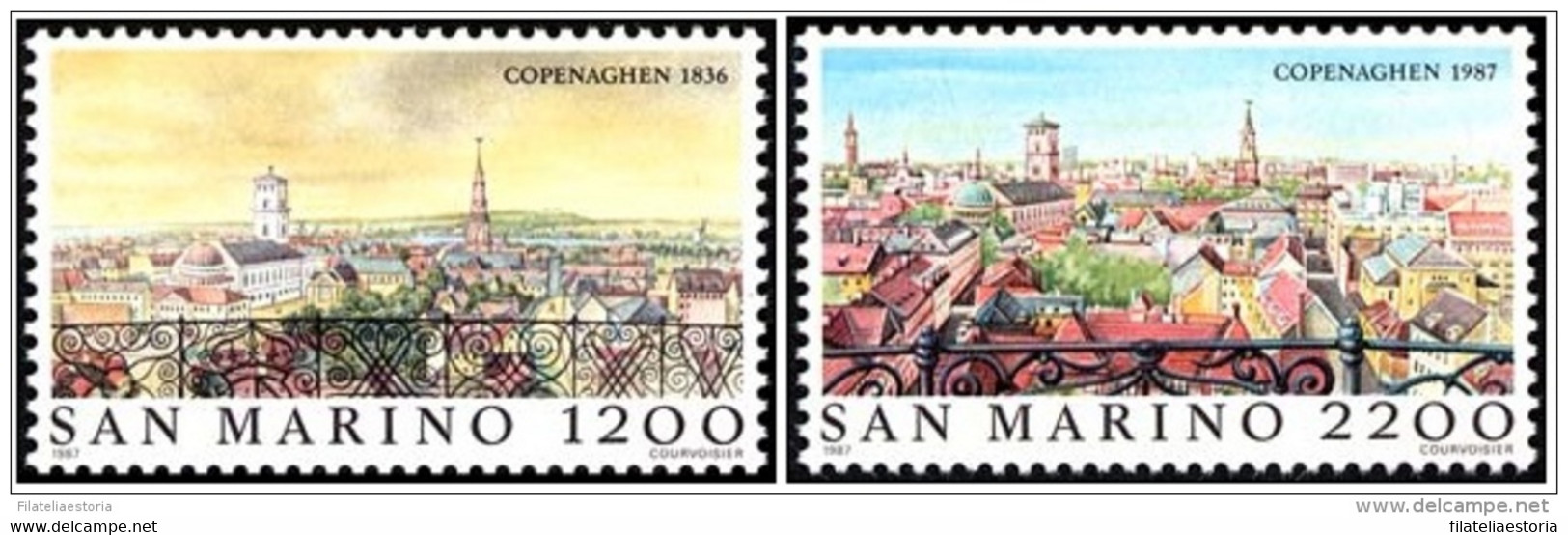 San Marino 1987 - MNH ** - Paysages - Michel Nr. 1375-1376 Série Complète (smr151) - Neufs