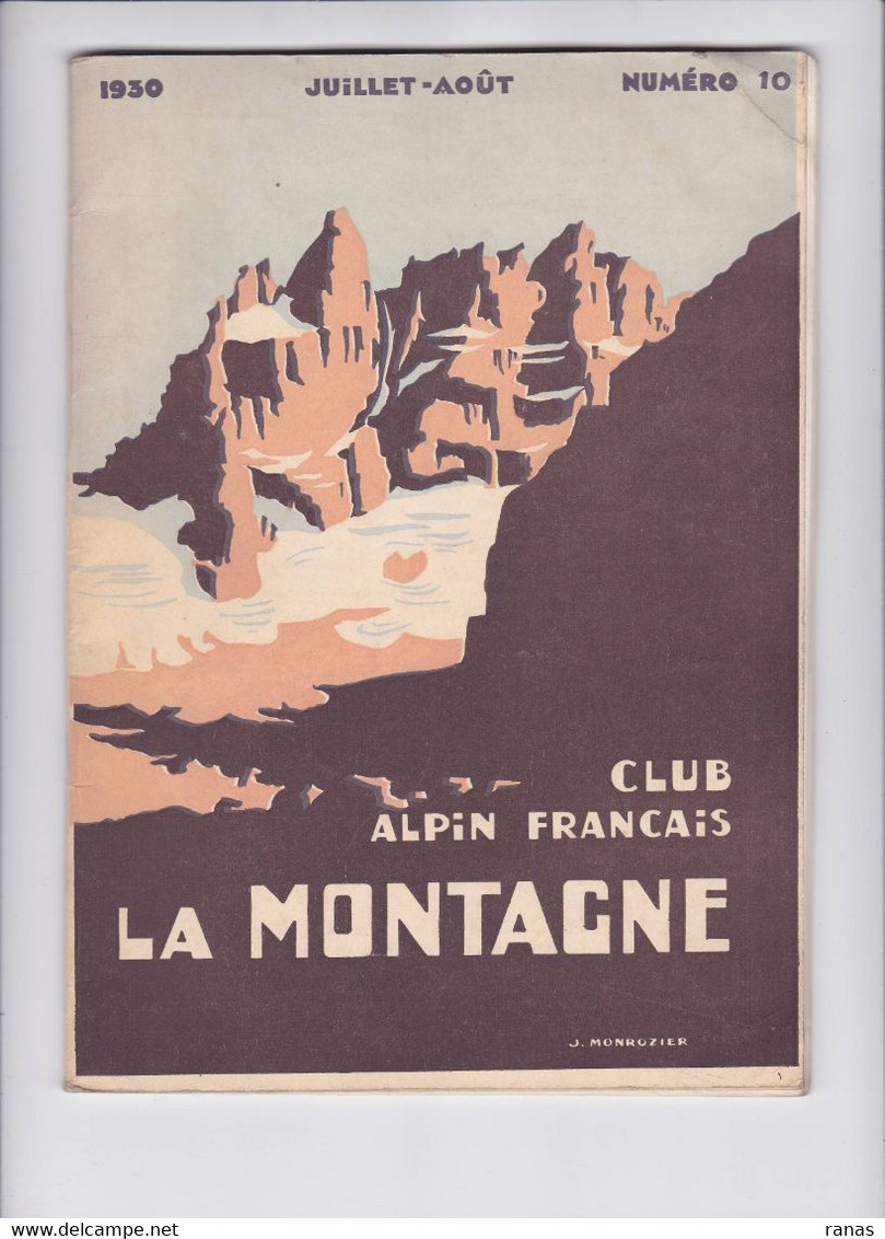 Revue La Montagne 1930 Photos Ski Alpinisme Sport D'hiver Environ 70 Pages Couverture MONROZIER N° 10 - 1900 - 1949