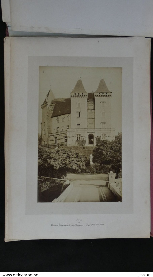 Souvenir de Pau lot de 8 grandes photographies originales albuminées c 1870/80 par Louis Lafon  ................. Z2
