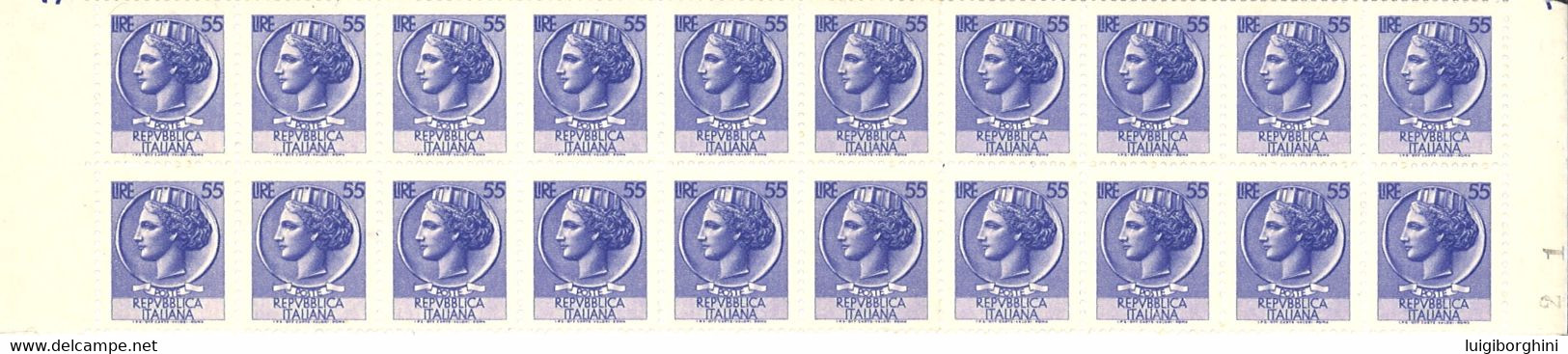 ITALIA 1968 -  Italia Turrita 55 Lire In Blocco Di 20 Nuovi   (973) - 1961-70: Mint/hinged