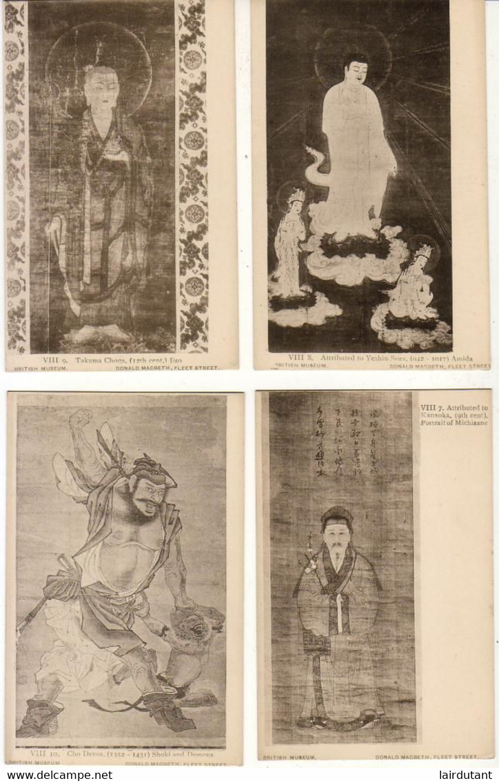 ART JAPONAIS AU BRITISH MUSEUM  Lot De 7 Cartes D'époque - Autres & Non Classés