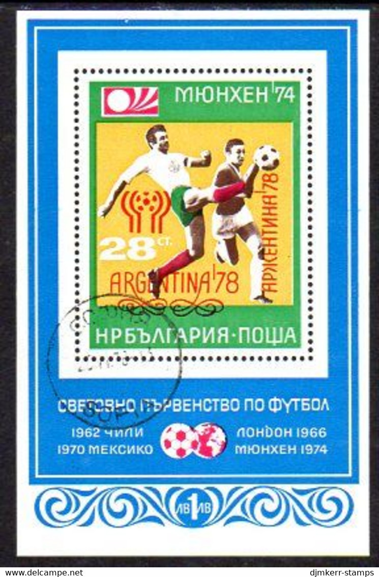 BULGARIA 1978 Football World Cup Block Used.  Michel Block 76 - Oblitérés