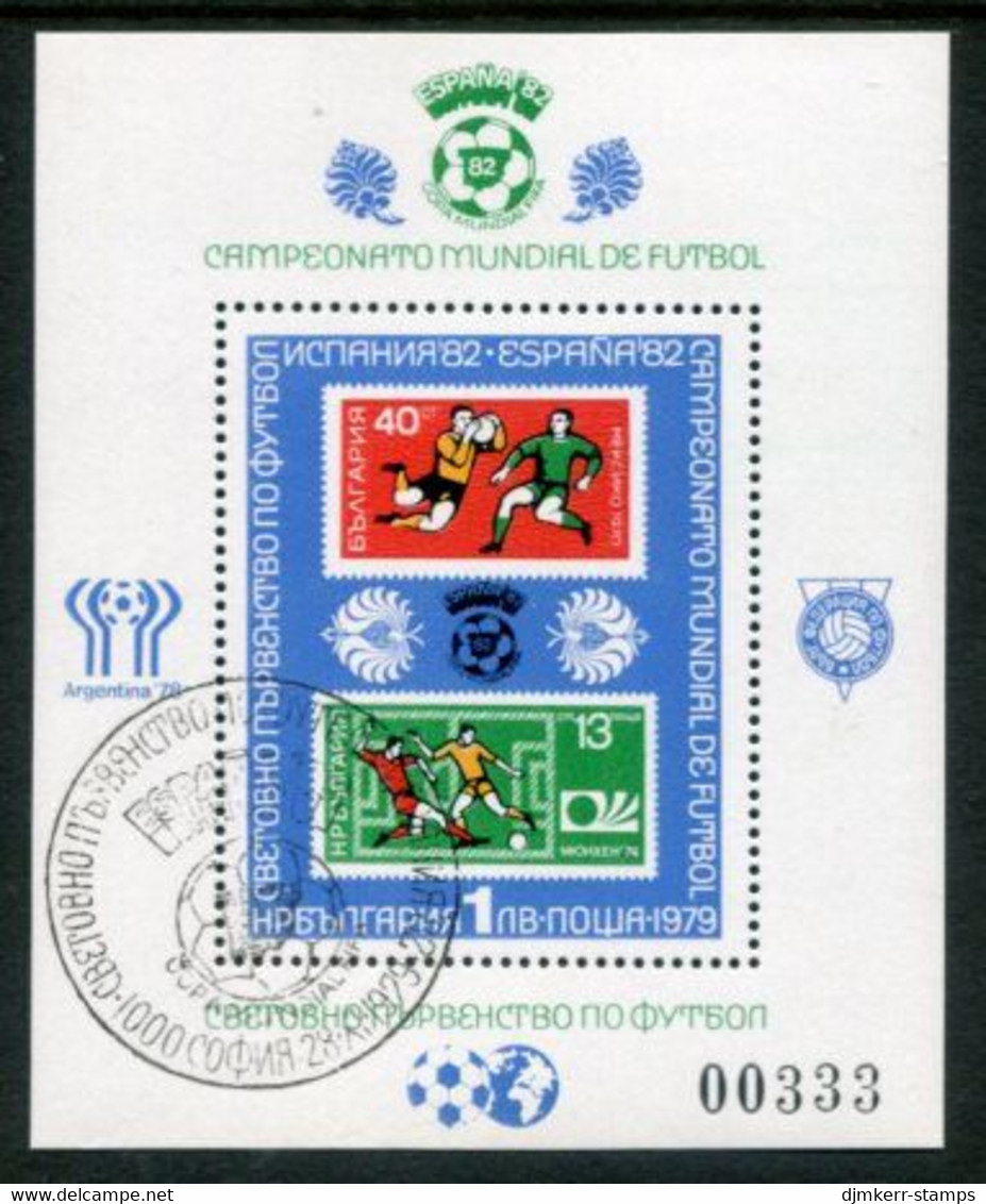BULGARIA 1979 Football World Cuo Block Used.  Michel Block 97 - Gebraucht