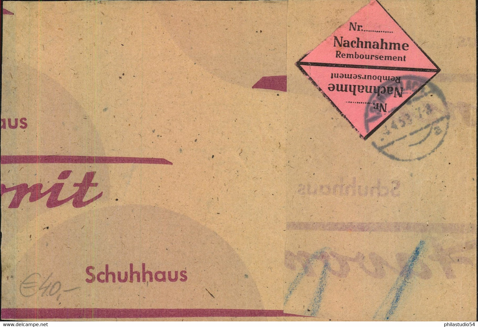 1953, POSTHORN, 90 Pfg. Auf Nachnahme-Päckchenadresse. - 138 - Other & Unclassified