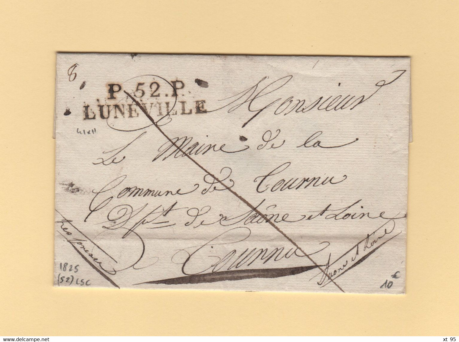 Luneville - 52 - Meurthe - 1825 - Port Paye - Sans Correspondance - 1801-1848: Precursors XIX