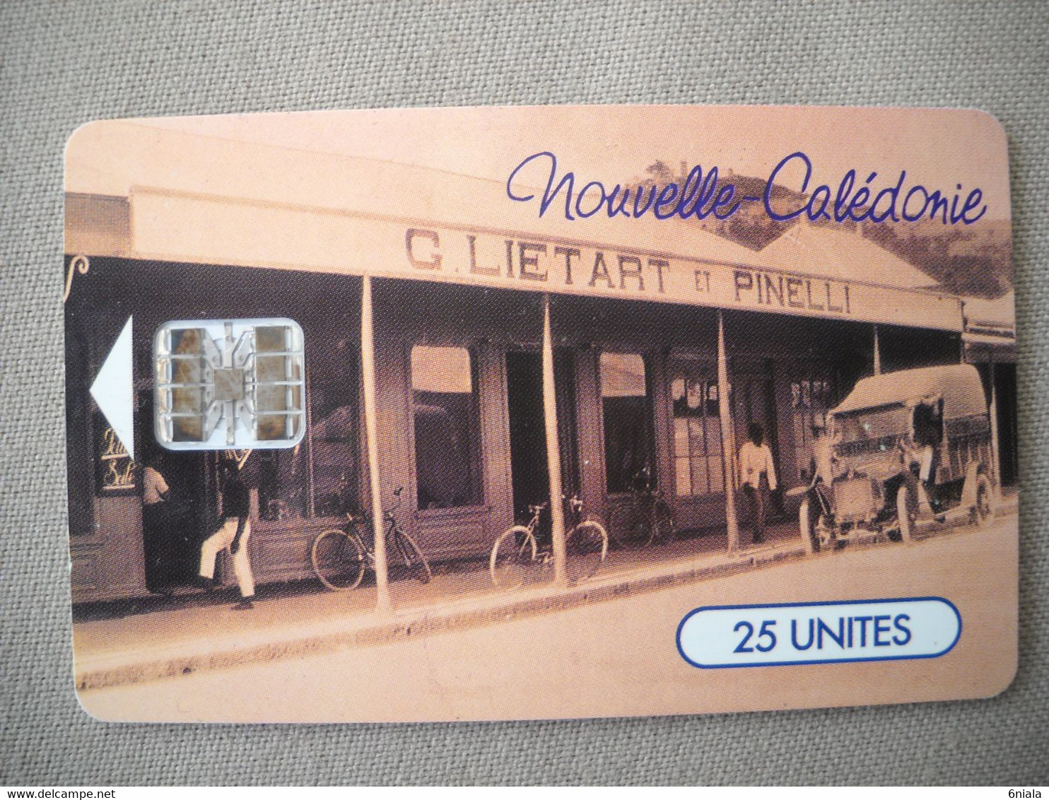 6996 Télécarte Collection NOUVELLE CALEDONIE   LIETARD PINELLI Vélos  Ancêtre  Voiture( Recto Verso)  Carte Téléphonique - New Caledonia