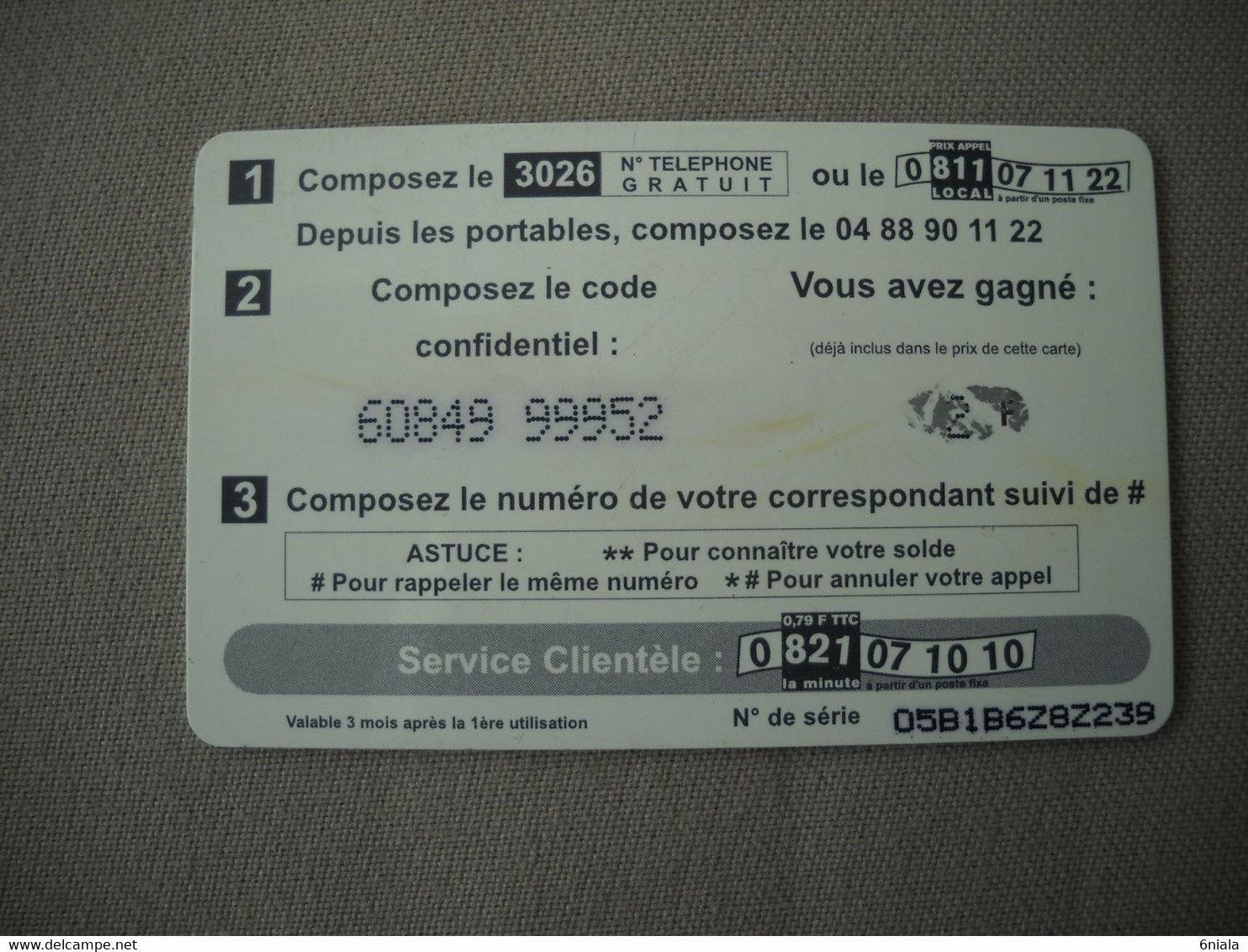 6993 Télécarte Collection CARTE ASTUCE  TELECOM   50 F Téléphonez Sans Compter  ( Recto Verso)  Carte Téléphonique - Telecom Operators