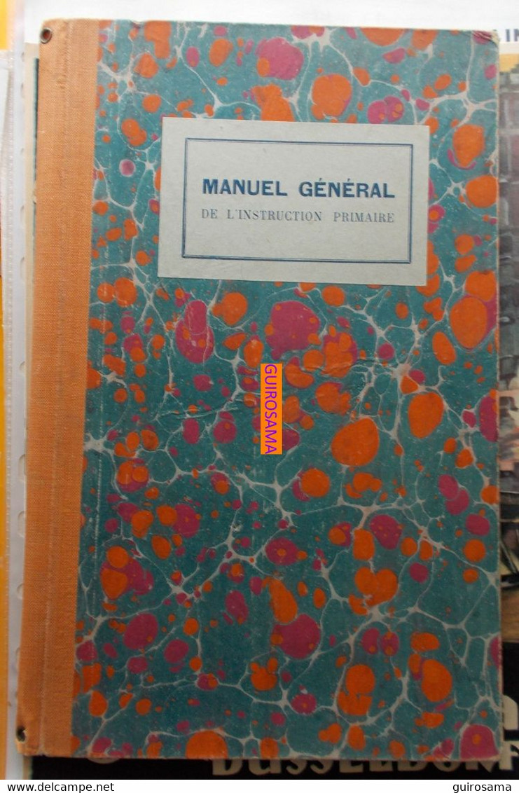 Protège-cahier Cartonné Du Manuel Général De L'instruction Primaire Avec 2 Pubs Pour Des Manuels Scolaires - Protège-cahiers