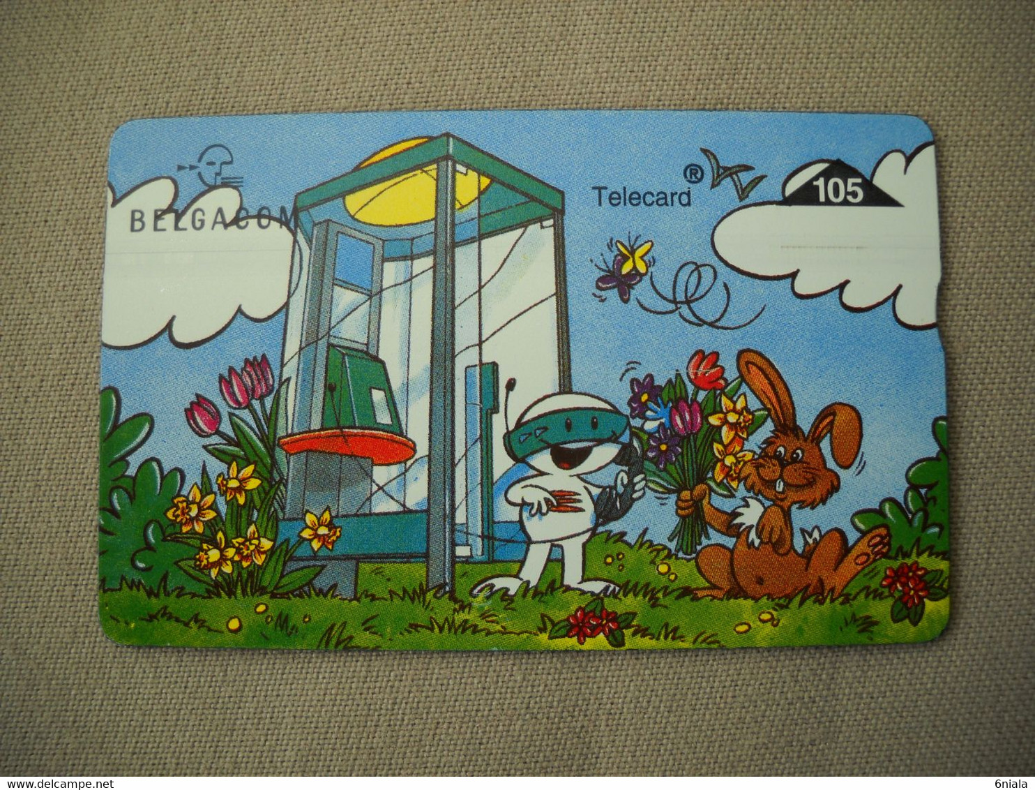 7011 Télécarte Collection CABINE TELECOM  Lapin Fleurs Papillon  ( Recto Verso)  Carte Téléphonique - Andere & Zonder Classificatie