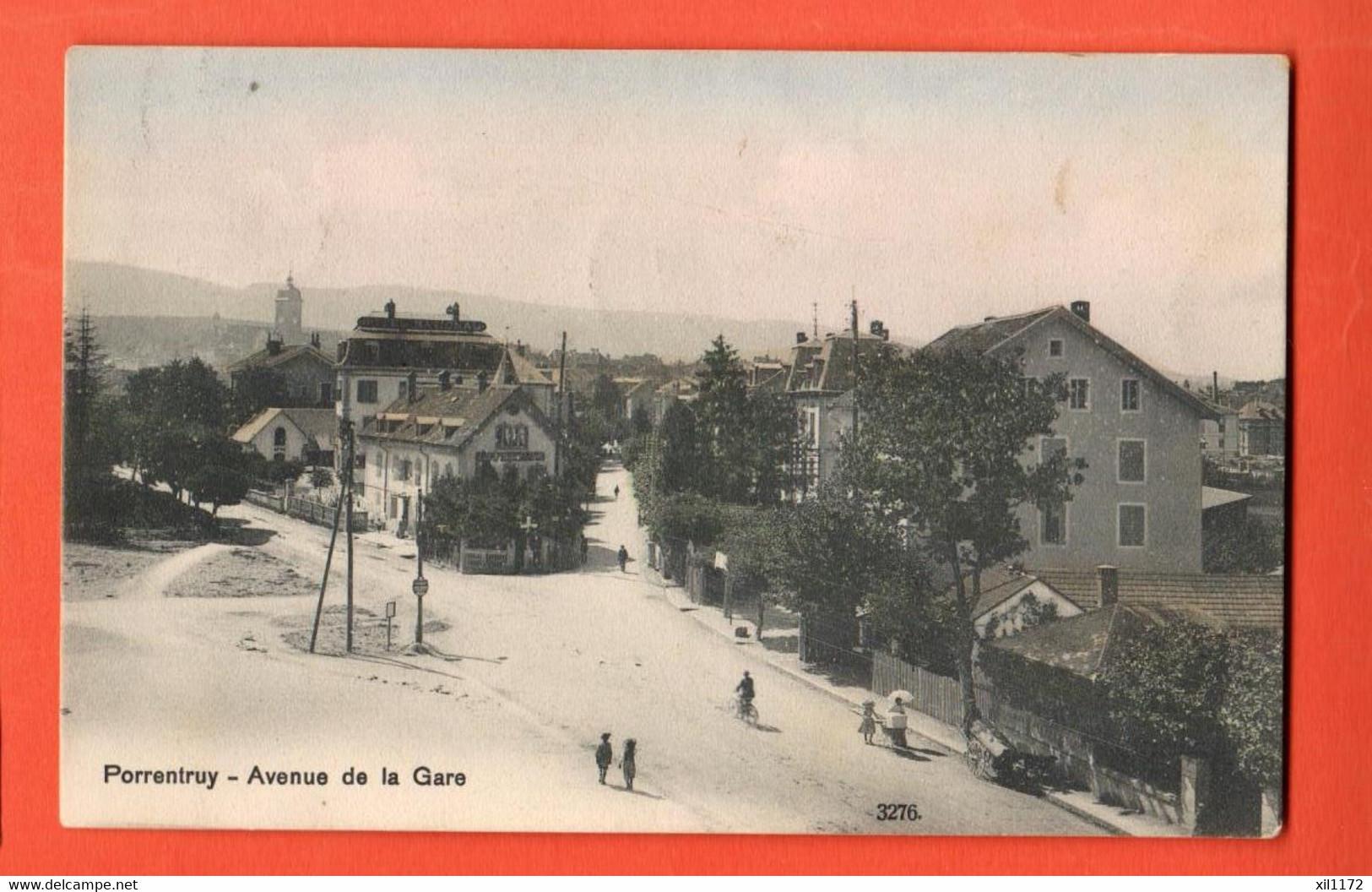 ZOD-12 Porrentruy Avenue De La Gare.  Animé. Circulé 1907 Vers Breuleux. - Les Breuleux