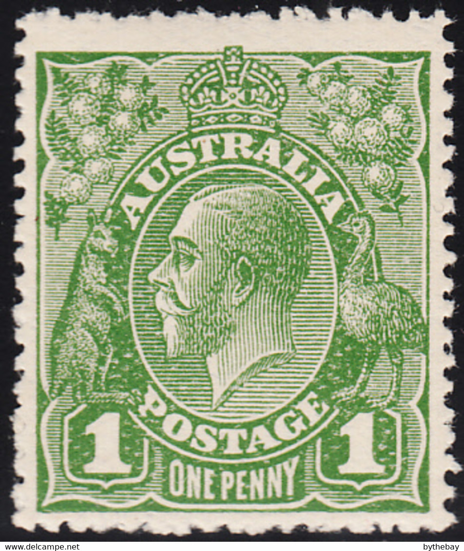Australia 1924 MH Sc #64 1p George V Green Variety - Neufs
