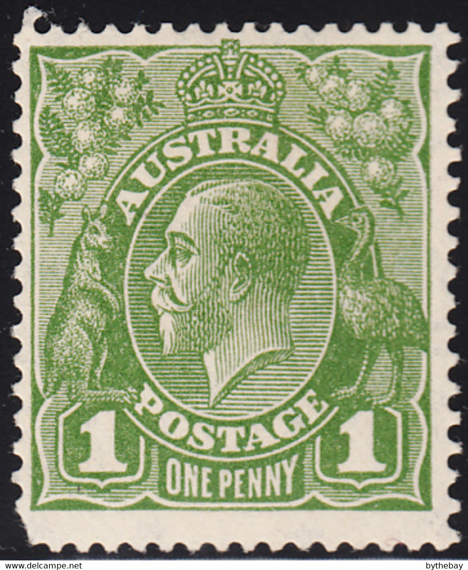 Australia 1931-36 MH Sc #114 1p George V Green Corner - Neufs