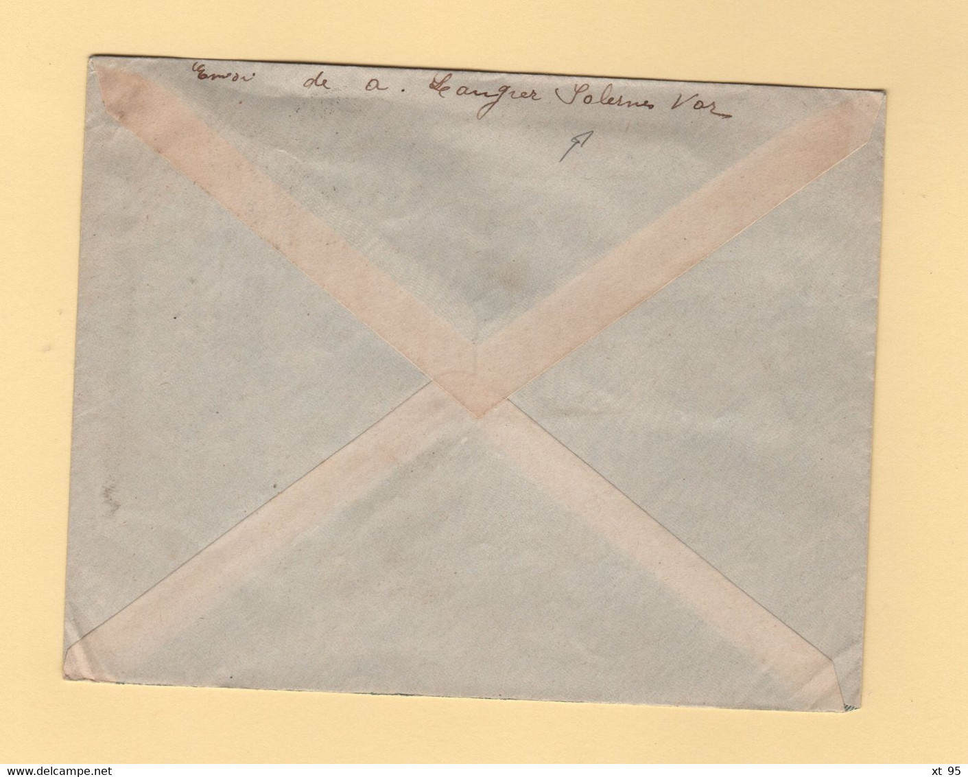 Convoyeur - Meyrargues A Draguignan - 1915  - Enveloppe (sans Correspondance) En FM - Salernes Var - Railway Post