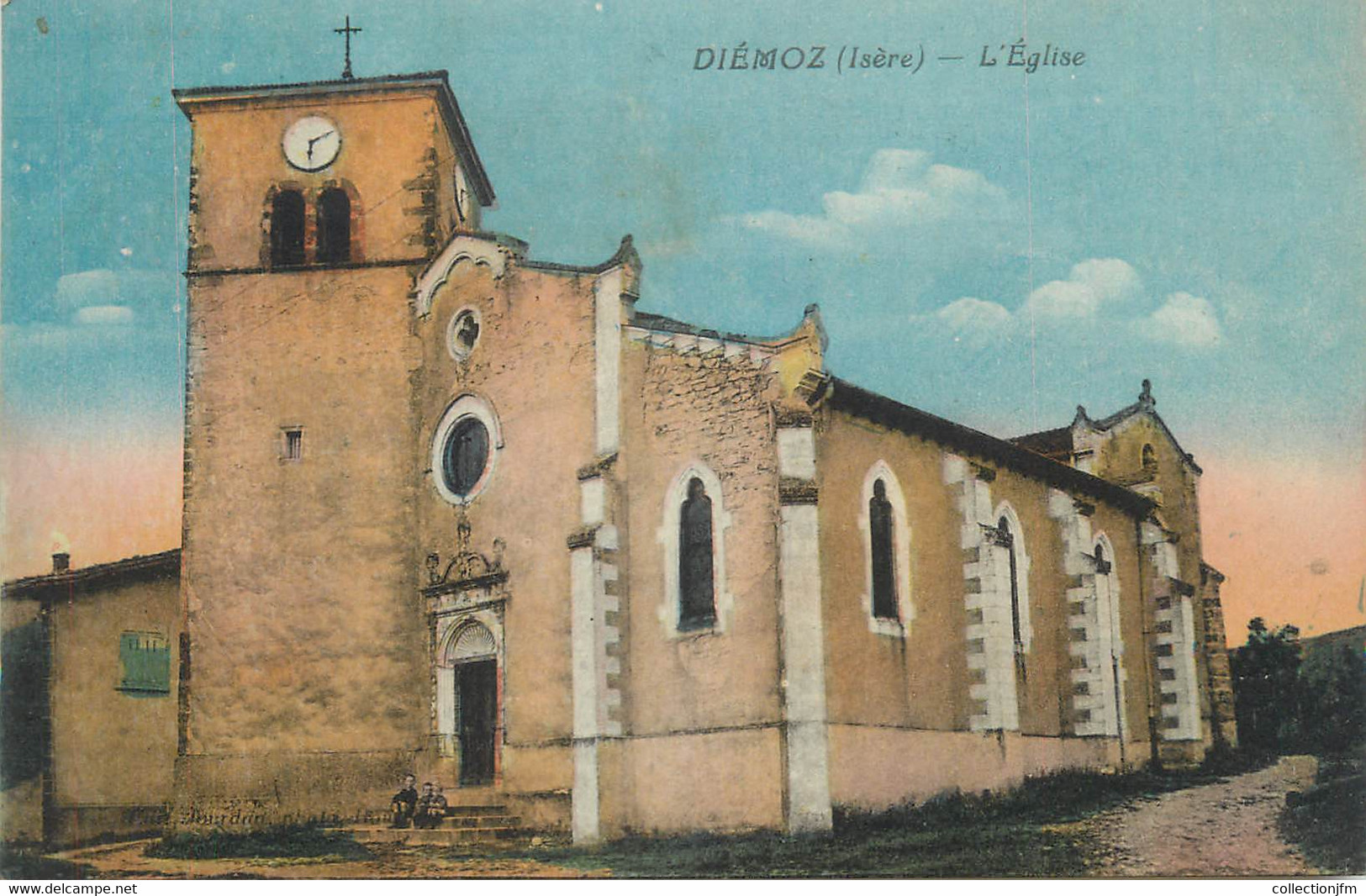 CPA FRANCE 38 " Diémoz, L'église" - Diémoz