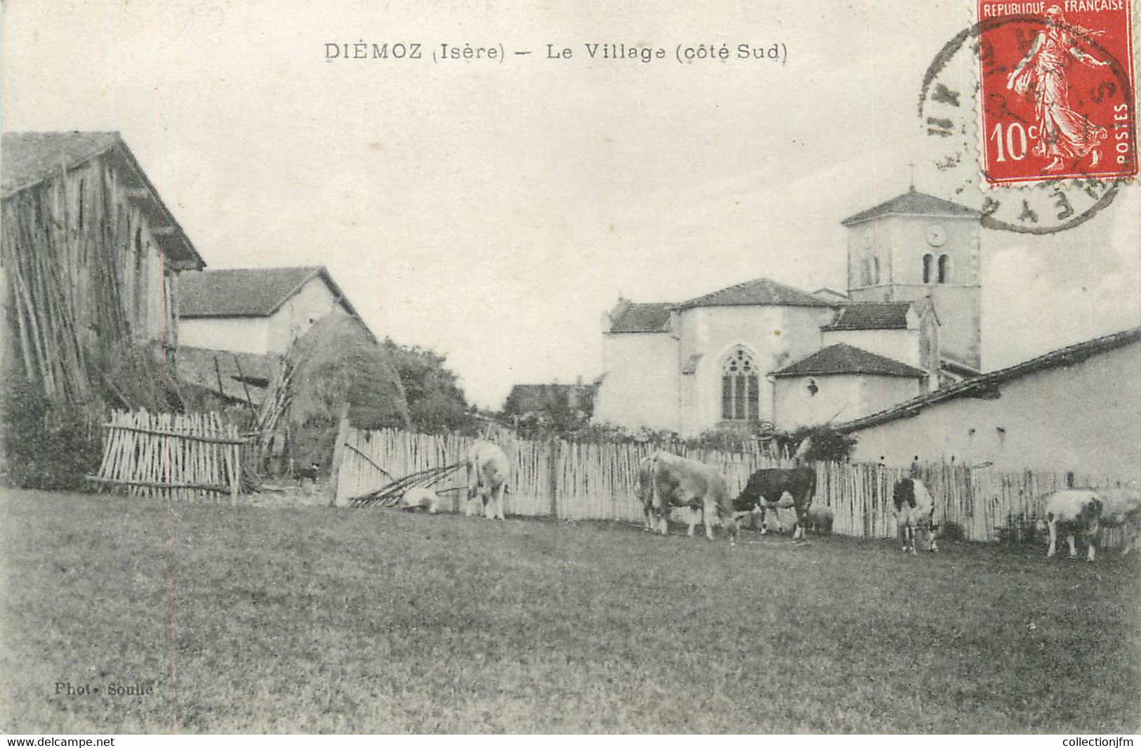 CPA FRANCE 38 " Diémoz, Le Village" - Diémoz