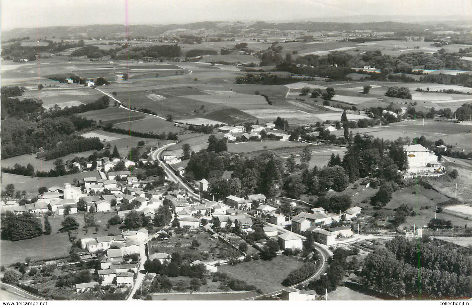 CPSM FRANCE 38 " Diémoz, Vue Aérienne" - Diémoz