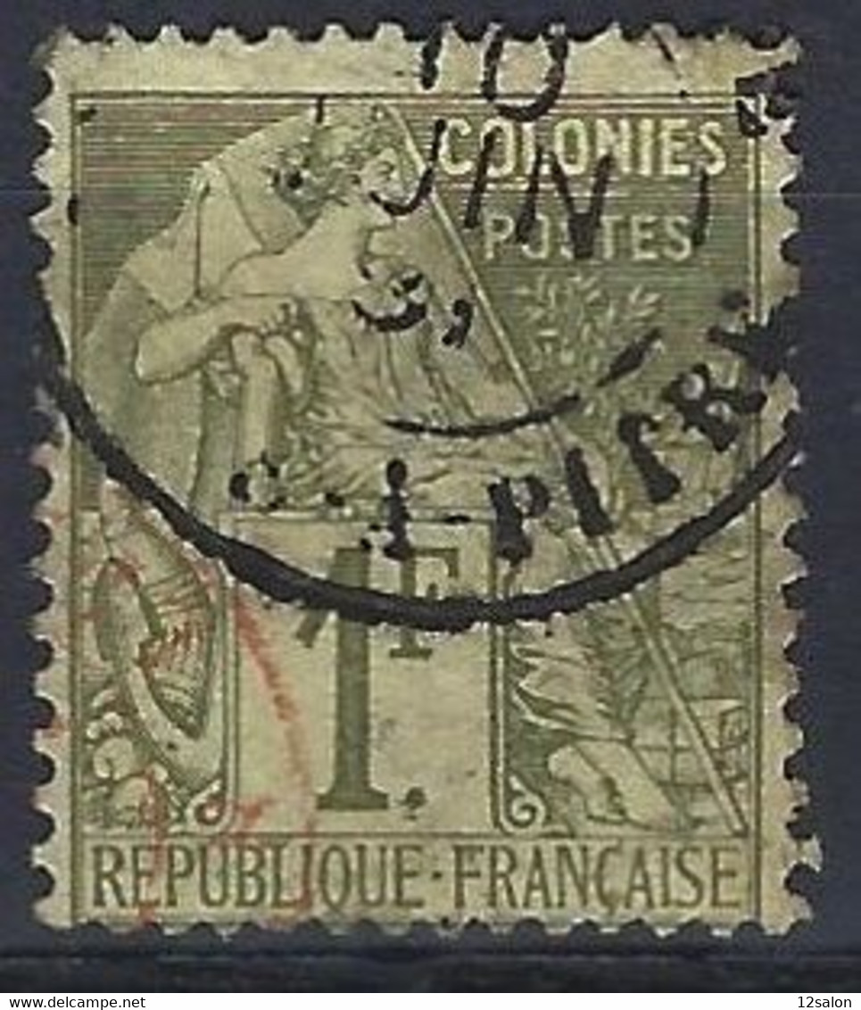 FRANCE COLONIE émissions Générales N° 59 Obl POINT A PITRE GUADELOUPE - Alphee Dubois