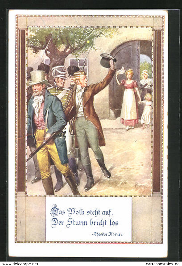 Künstler-AK Franz Kuderna: Das Volk Steht Auf - Kuderna