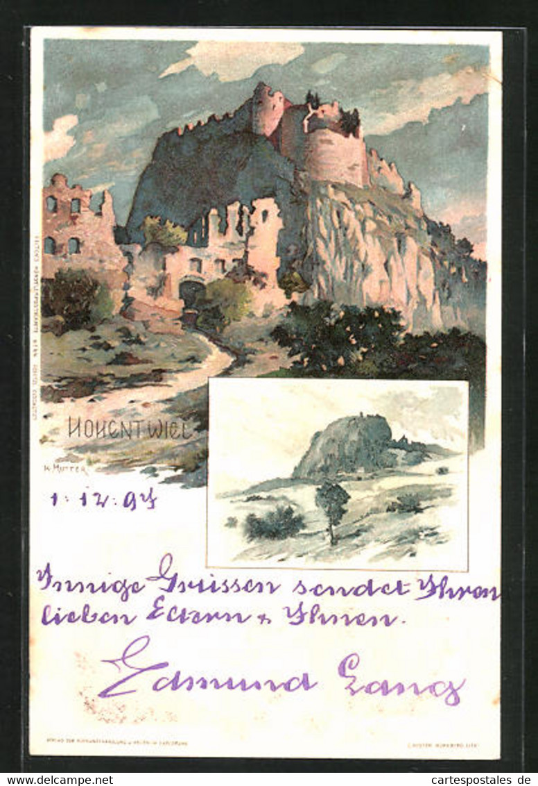 Künstler-AK Karl Mutter: Hohentwiel, Ruine Auf Dem Berge - Mutter, K.