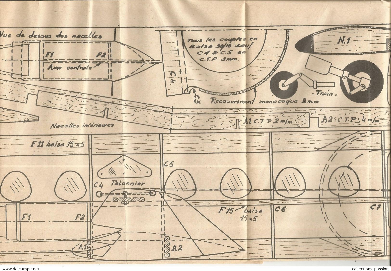 AVION , POTEZ-840 , Plan,maquette V.C.C. Multimoteur Pour Petites Cylindrées Par Maurice MOUTON,  Frais Fr 2.15 E - Ohne Zuordnung