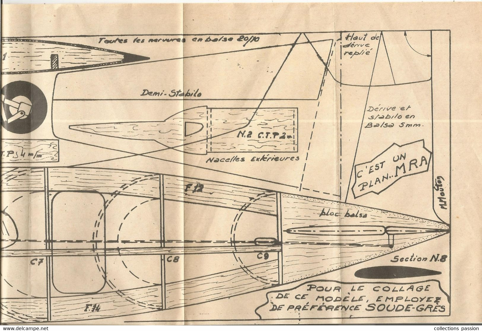 AVION , POTEZ-840 , Plan,maquette V.C.C. Multimoteur Pour Petites Cylindrées Par Maurice MOUTON,  Frais Fr 2.15 E - Unclassified