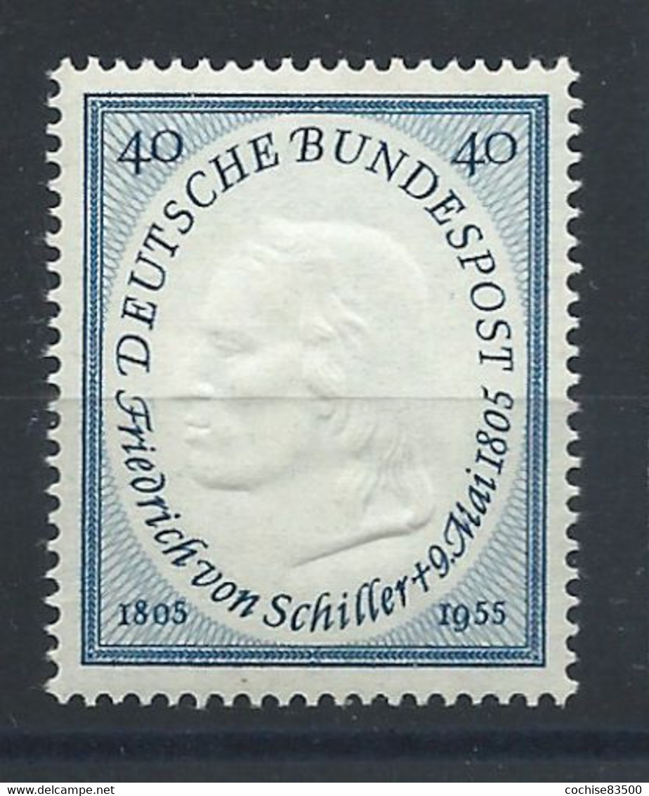 Allemagne RFA N°86** (MNH) 1955 - Poète "F. Von Schiller" - Ungebraucht