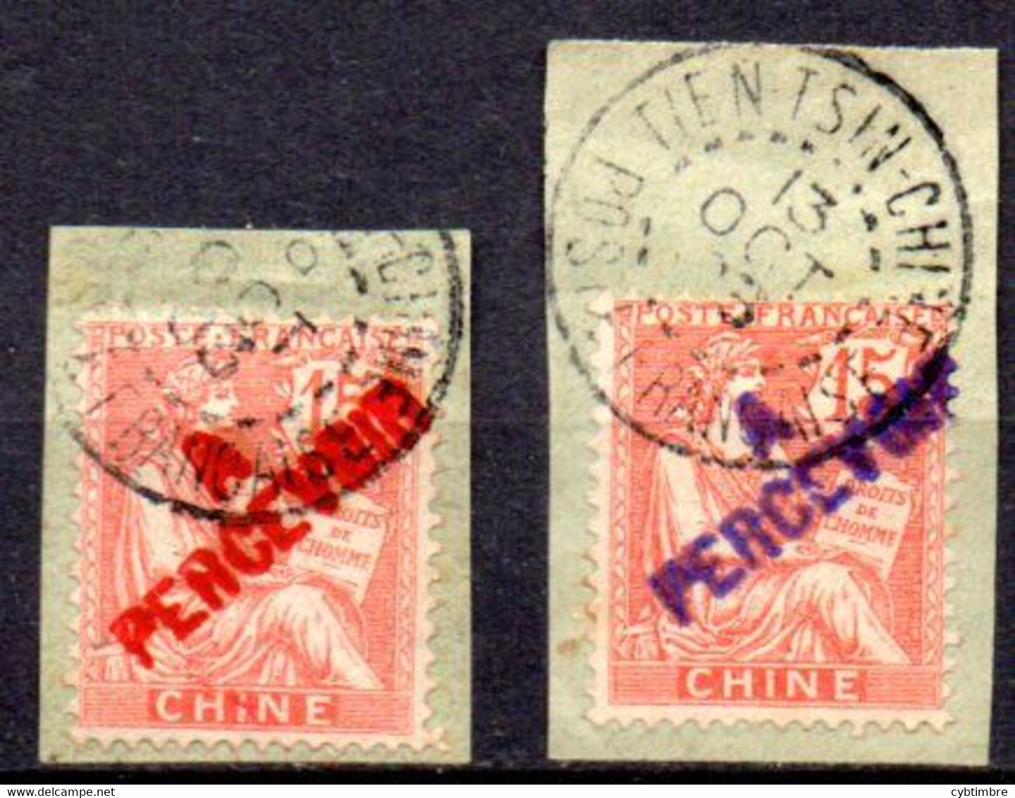 Chine: Yvert N° 18 Et 18A Les 2 Couleurs De Surcharge - Postage Due