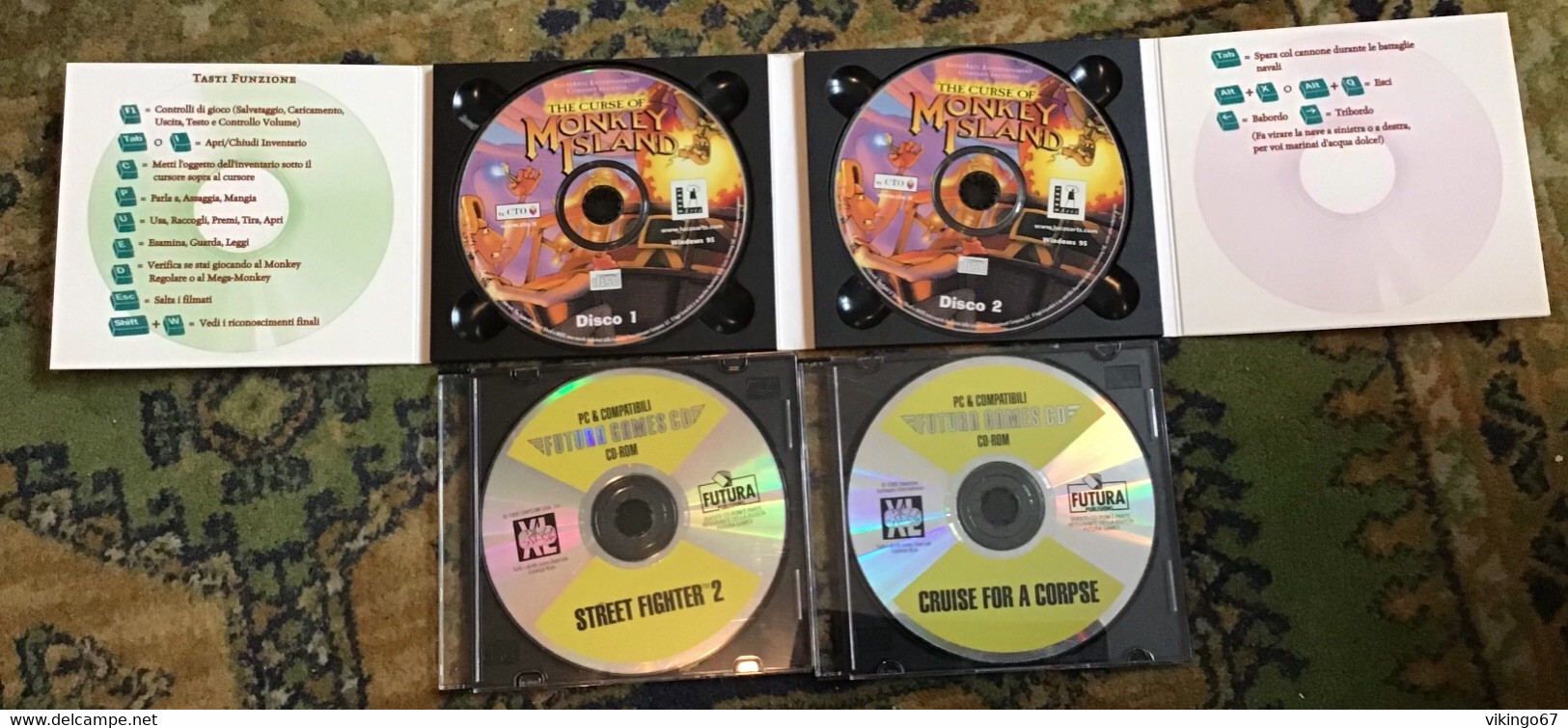 3 giochi per PC - monkey Island 3, street fighter 2 e cruise for a corpse