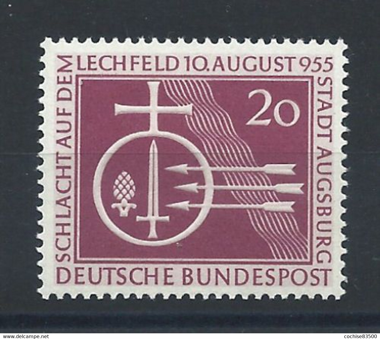 Allemagne RFA N°92** (MNH) 1955 - Millénaire De La Bataille De Lechfeld - Ungebraucht