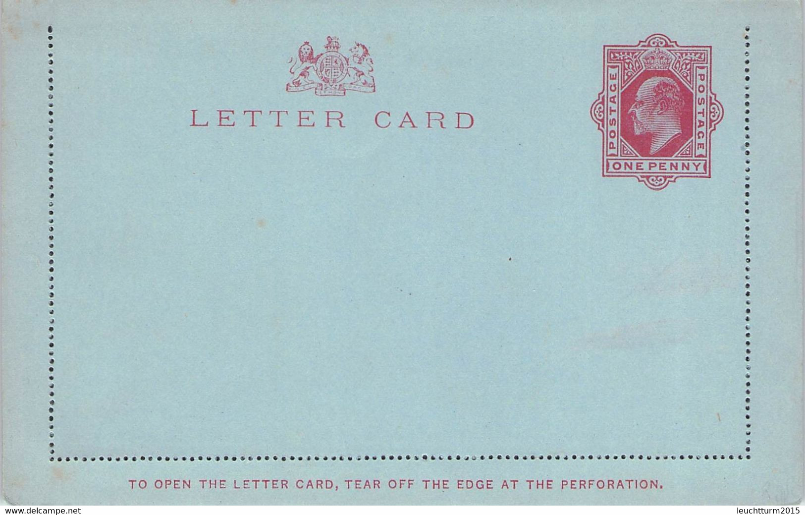 GREAT BRITAIN - POSTAL STATIONARY LETTER CARD ONE PENNY (1903/11) MNH Mi #K3I /K2-89 - Zonder Classificatie