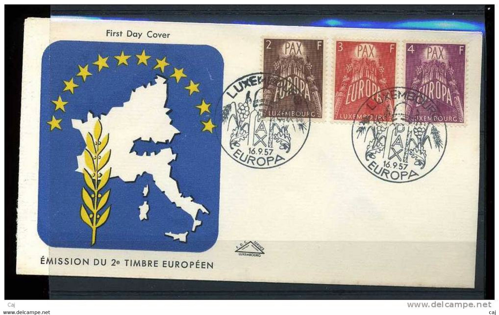 F 035  -  Europa  -  1957  :  Luxembourg  FDC - 1957