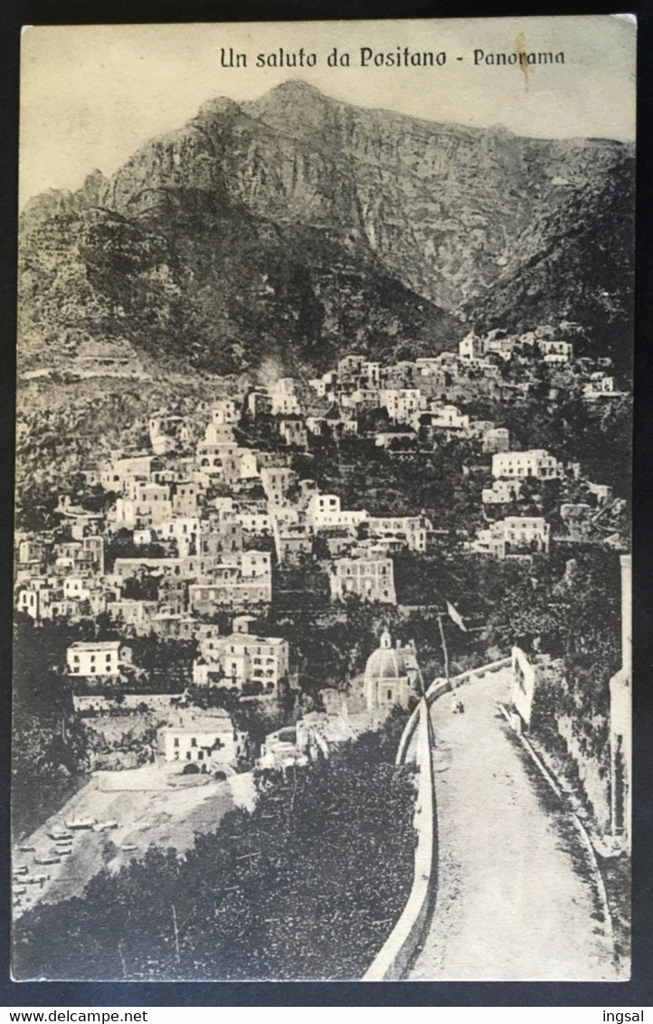 LETTERE.......Un Saluto Da Positano.......Panorama........viaggiata.....1912 - Altri & Non Classificati