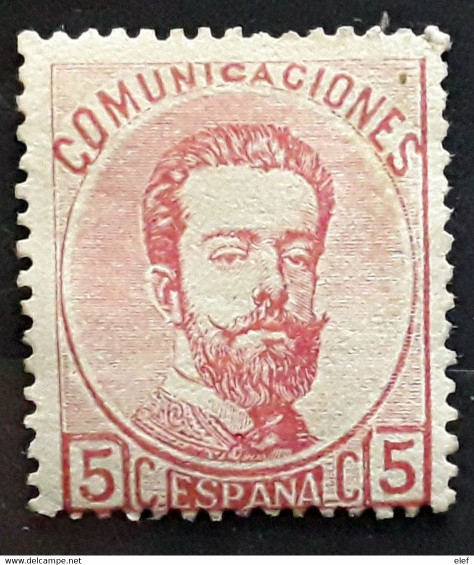 ESPANA ESPAGNE SPAIN 1872, Amedeo I , Yvert No 117, 5 C Rose , Neuf * Quasi ** TB - Nuevos