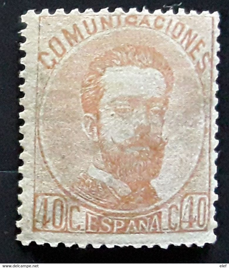 ESPANA ESPAGNE SPAIN 1872, Amedeo I , Yvert No 124 ,  40 C Brun Orange,  Neuf ** MNH  TB - Ungebraucht