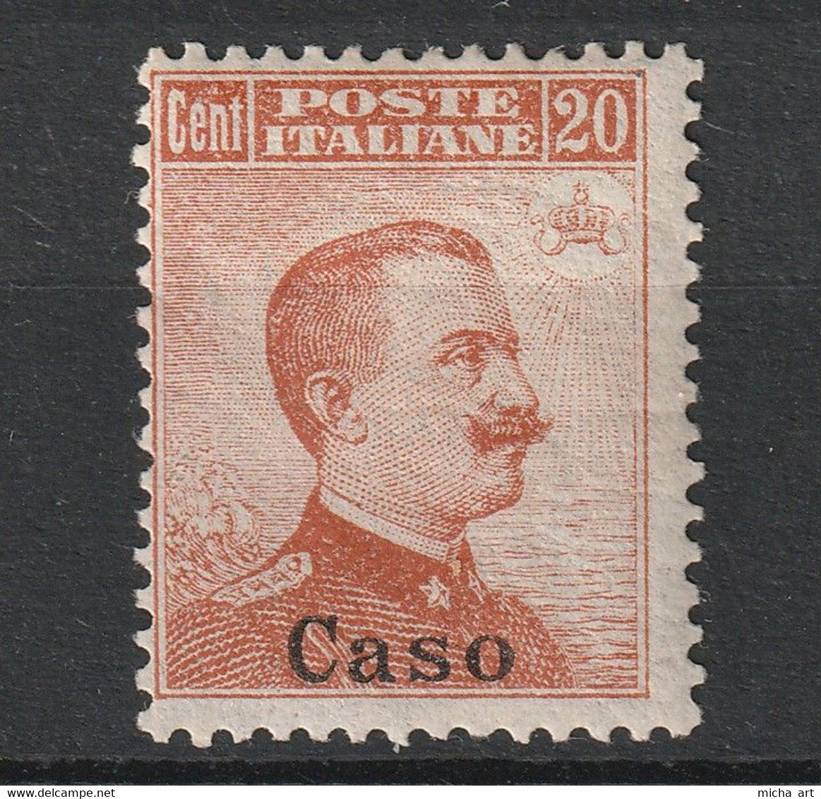 Italian Colonies 1916 Greece Aegean Islands Egeo Caso Casos No 9 No Watermark (senza Filigrana)  MH (B376-57) - Egée (Caso)