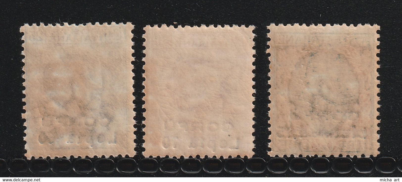 Greece 1923 Italian Occupation Of Corfu - 3rd Overpint "CORFU" Corfu No 12-14 Set MNH Never Issued (B376-62) - Korfu