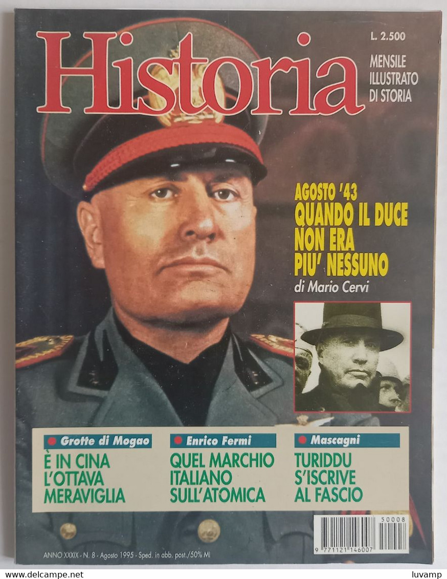 HISTORIA  ILLUSTRATA -   N. 8 DEL AGOSTO 1995   ( CART 77B) - Histoire