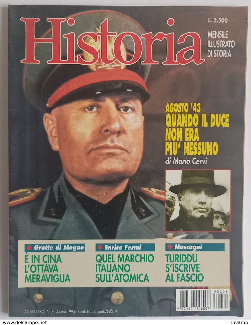 HISTORIA  ILLUSTRATA -   N. 8 DEL AGOSTO 1995   ( CART 77B) - Storia