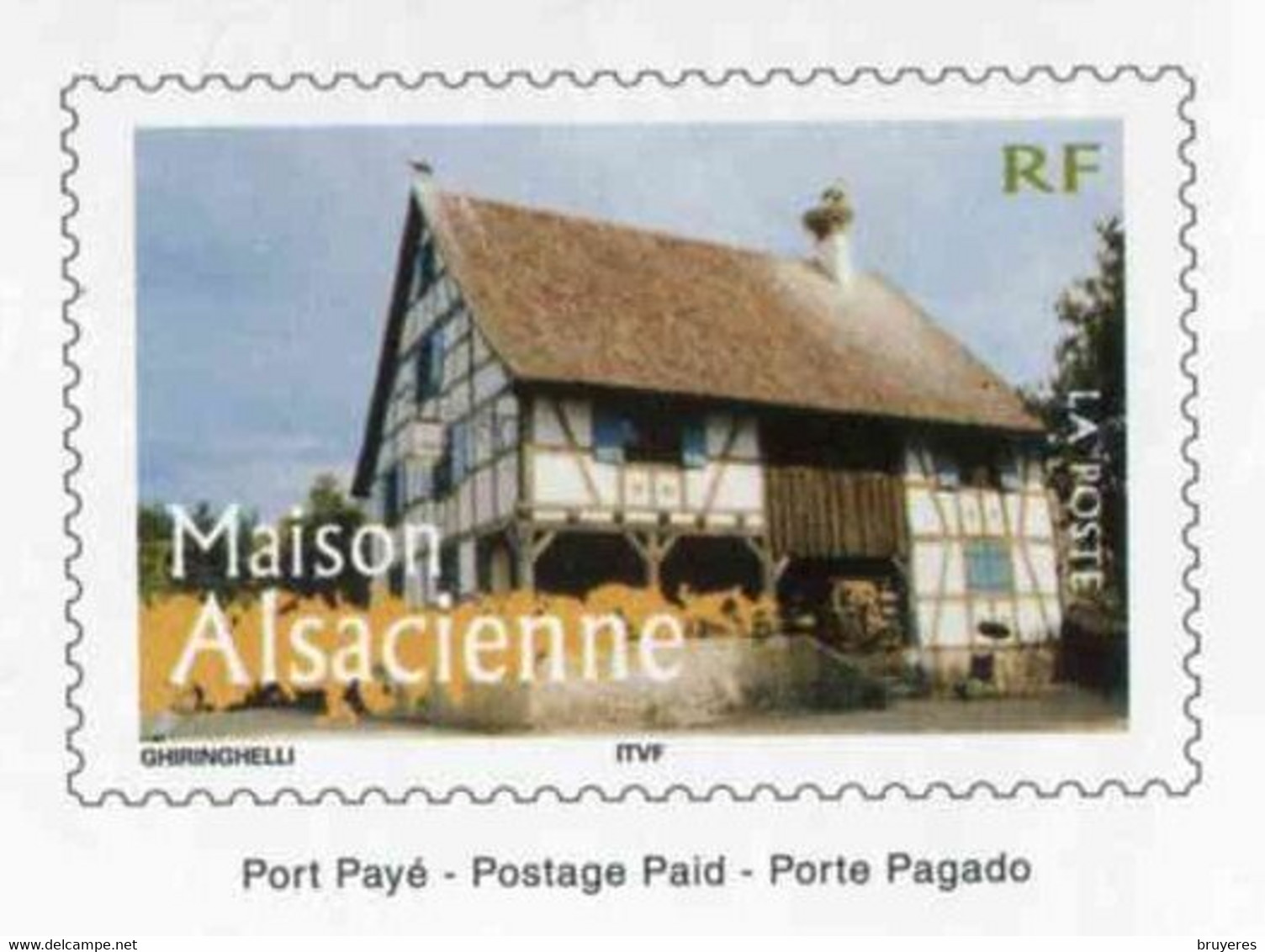 PAP** De 2005 Précasé Avec Timbre "MAISON ALSACIENNE" Et Illustration "HANSI : ALSACE ET TRADITIONS - CIGOGNE" - Prêts-à-poster:  Autres (1995-...)