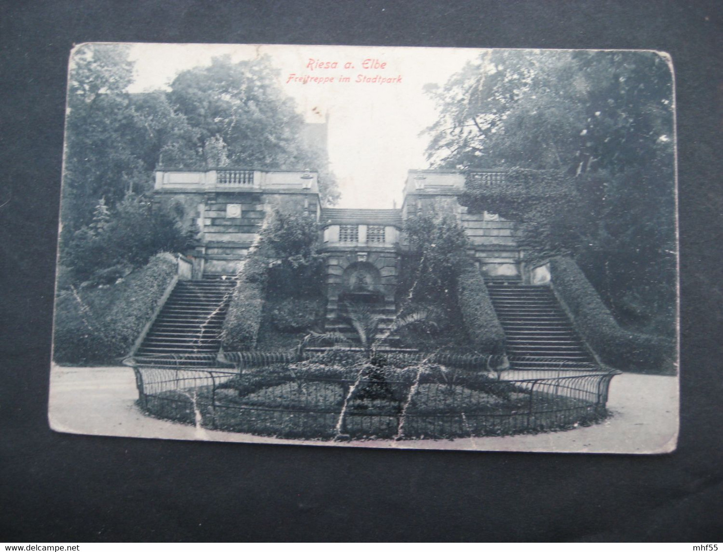 K3 Riesa Stadtpark Von Der Freitreppe 1916 - Riesa