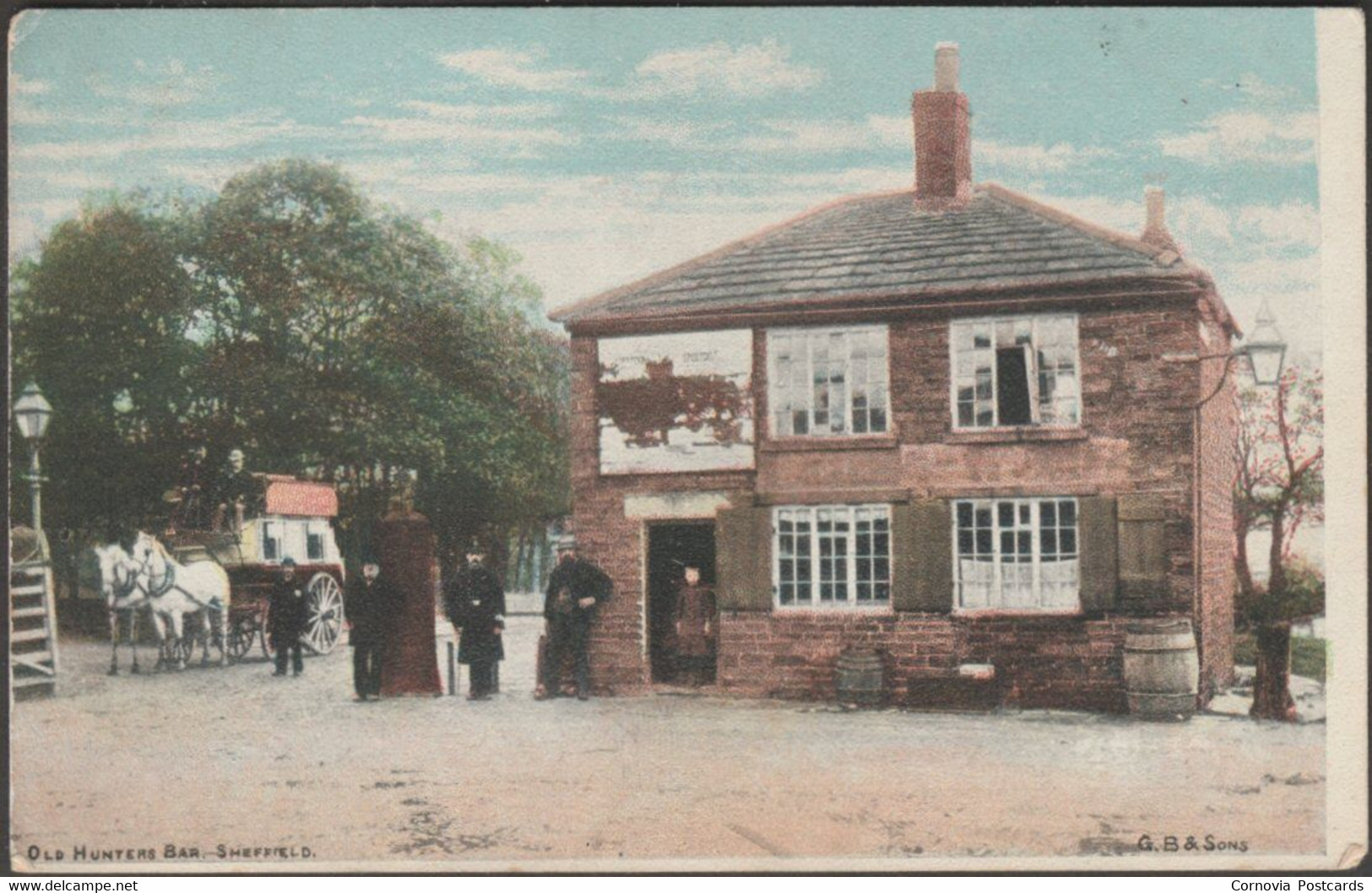 Old Hunters Bar, Sheffield, Yorkshire, C.1905 - George Bagshaw Postcard - Sheffield