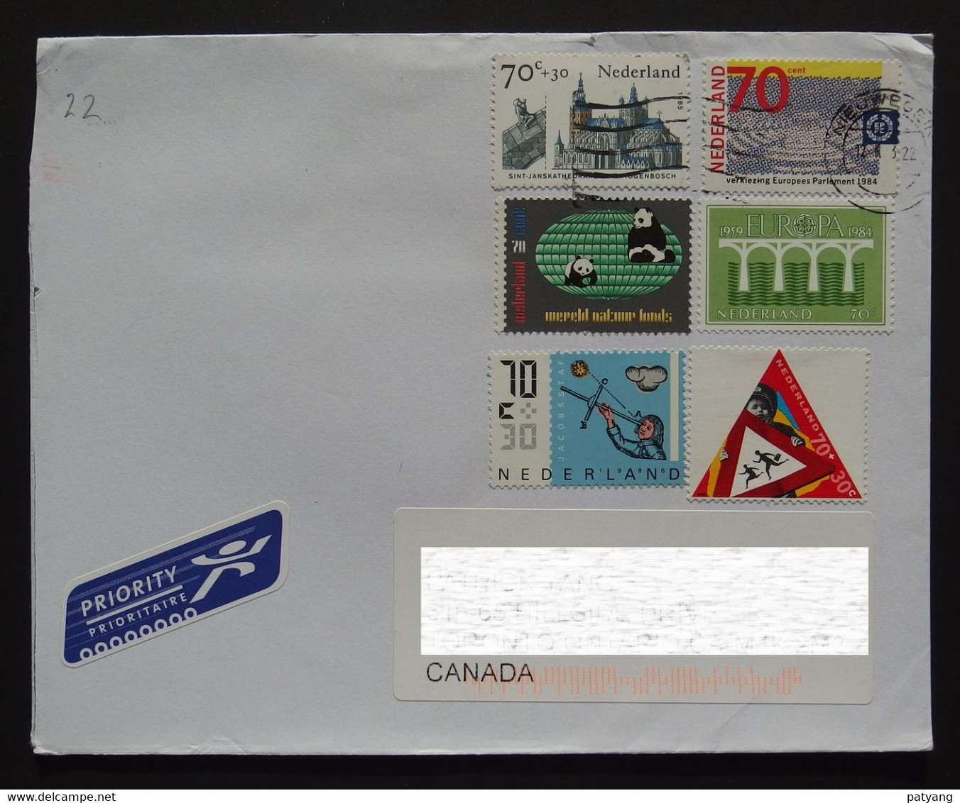 2012 Netherlands To Canada Cover - Brieven En Documenten