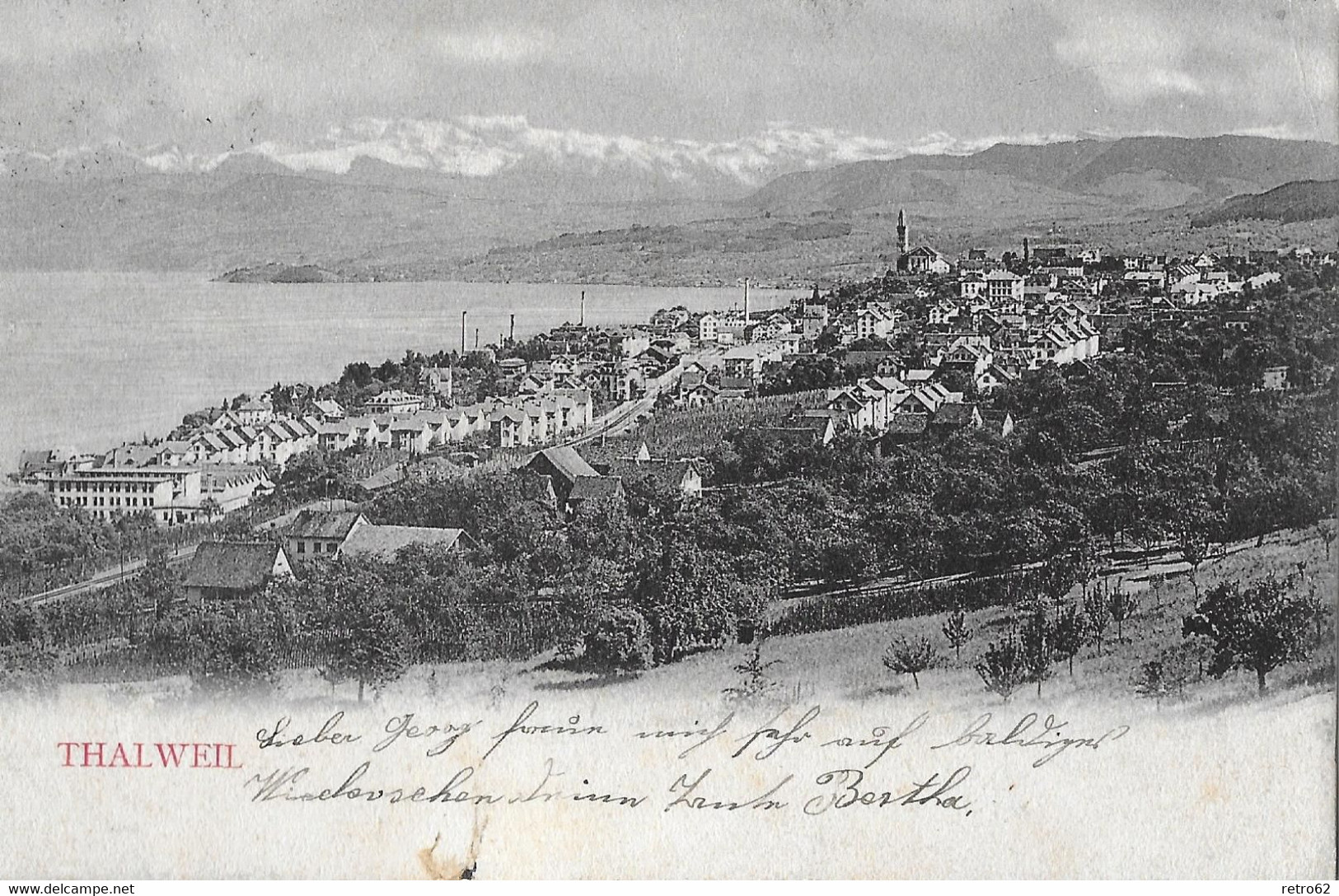 THALWEIL → Generalansicht Von Thalwil Anno 1908 - Thalwil